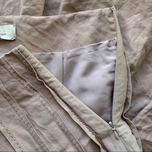 NWT BCBGMaxAzria Rose Fit & Flare Pleated Skirt 8 - Picture 3 of 6